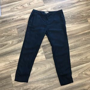 H&M Blue Linen and Cotton Skinny Pants Size 6
